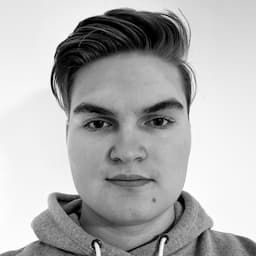 Black and white portrait of Viktor Andersson